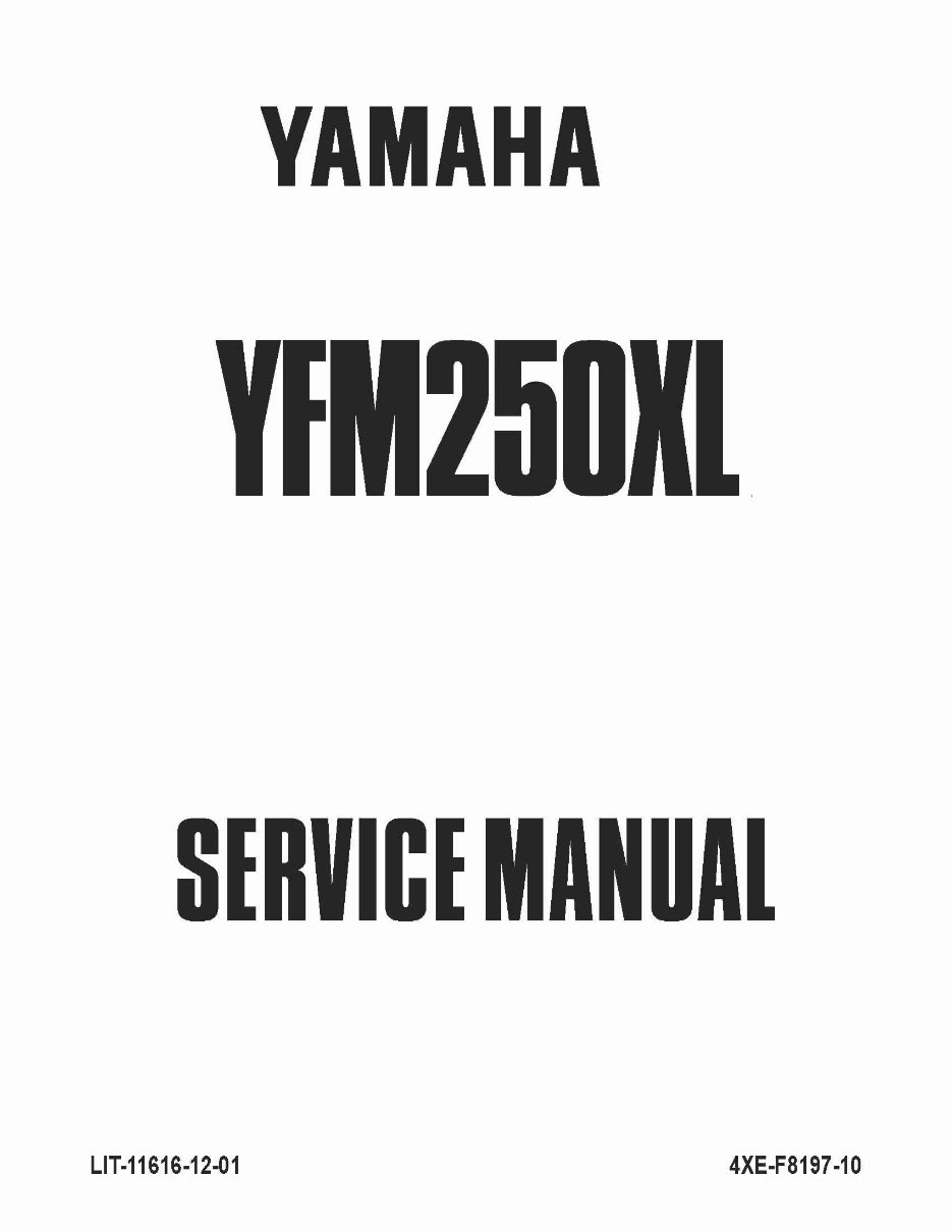 1999 2004 YAMAHA BEAR TRACKER 250 YFM250 Service Repair Manual