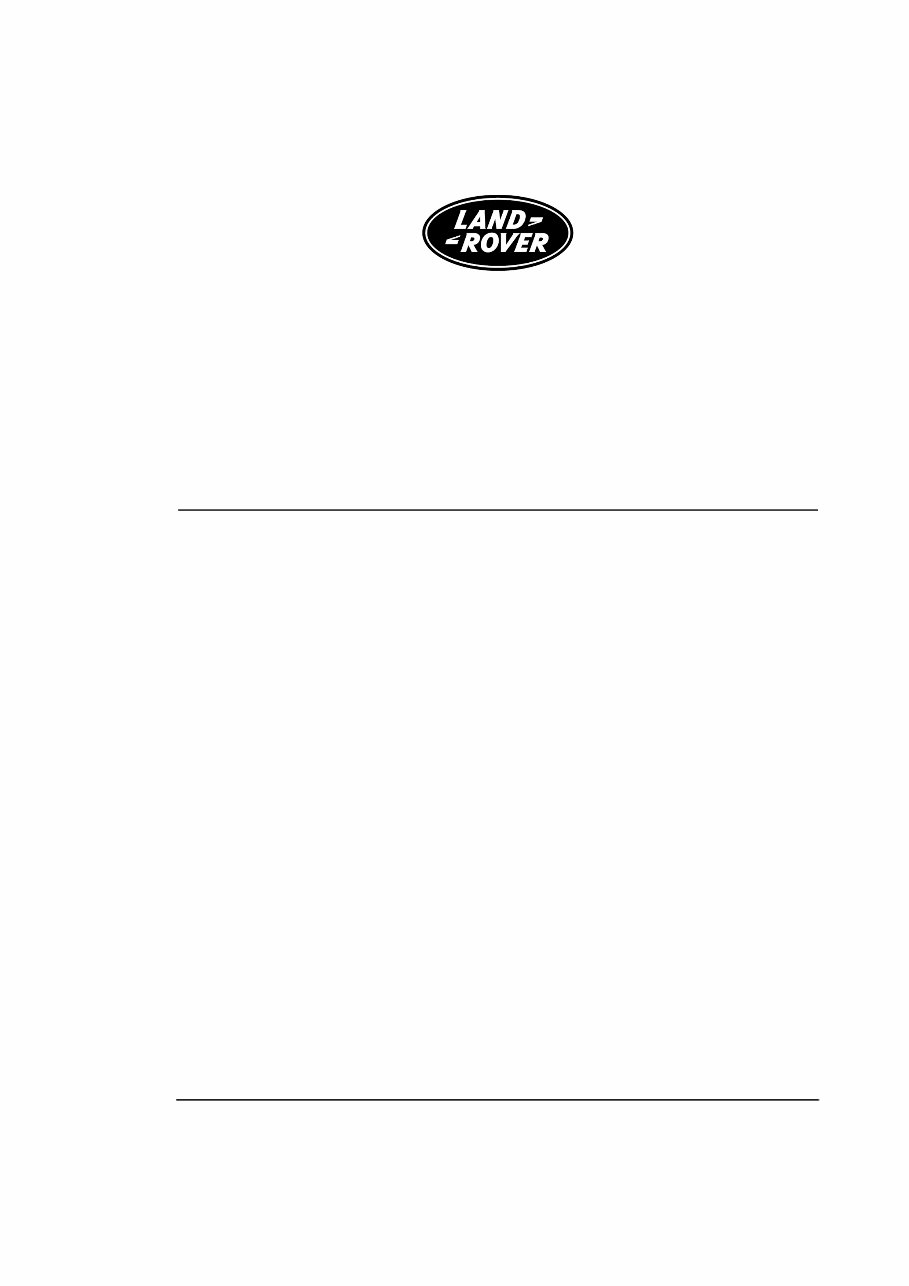 Land Rover Discovery Series Ii Workshop Service Repair Manual