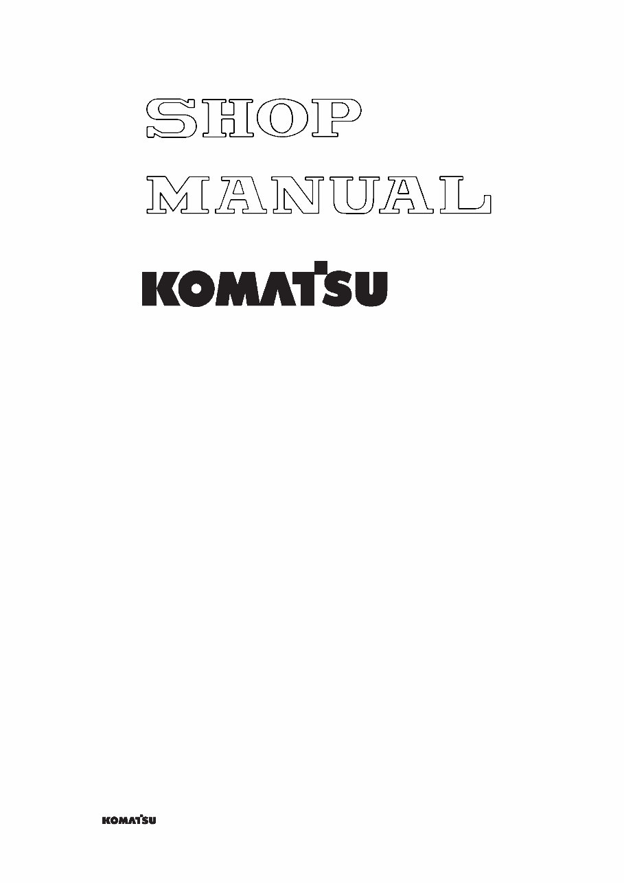 Komatsu PW160 7EO Hydraulic Excavator Service Repair Manual