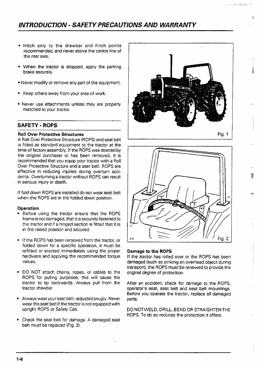 Massey Ferguson MF 3000 3100 Operator Instruction Book