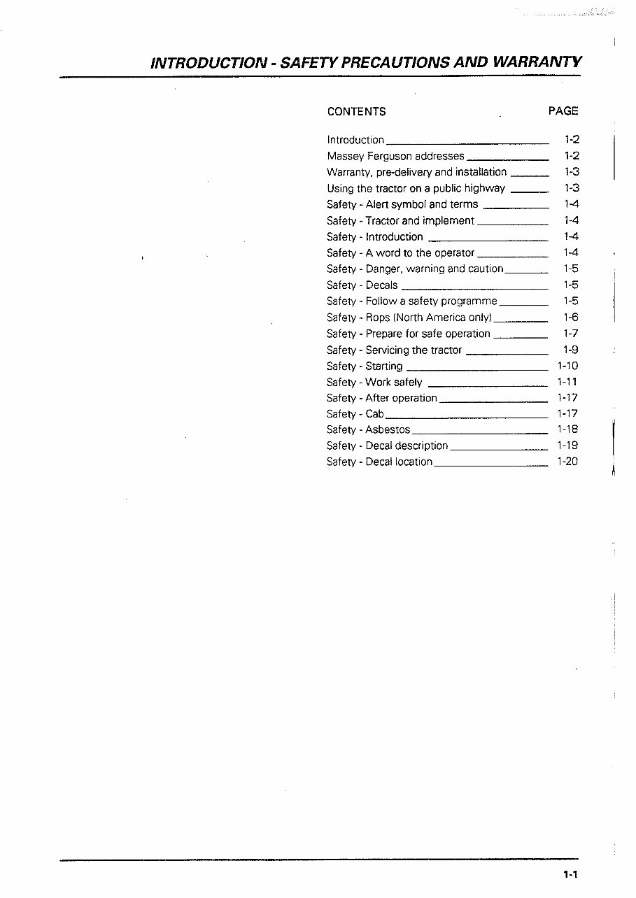 Massey Ferguson Mf Operator Instruction Book