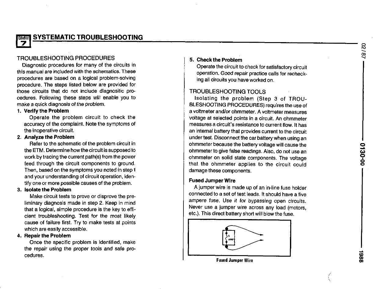 BMW E32 Wiring Diagrams Manuals Online