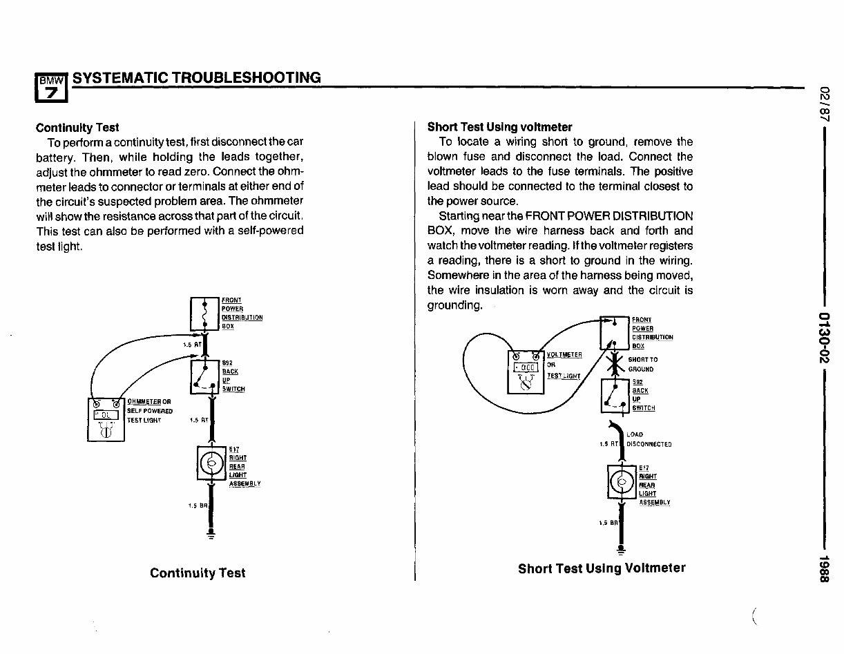 BMW E32 Wiring Diagrams Manuals Online