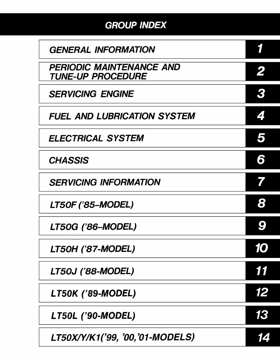 SUZUKI LT50 Workshop Manual 1985-1990 | Manuals Online