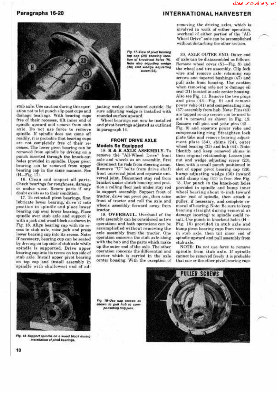 IH International Harvester 1066 Repair Servce Manual