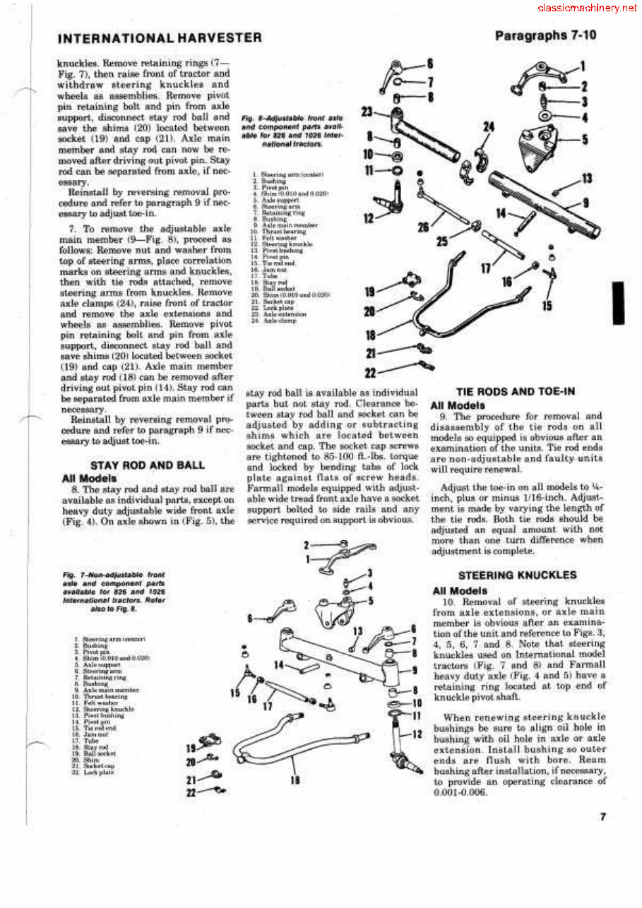 IH International Harvester 1066 Repair Servce Manual