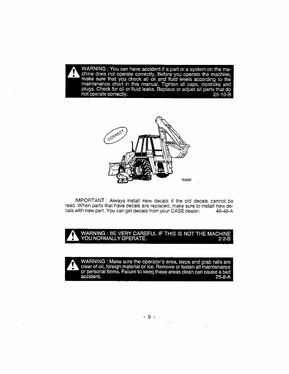 Case 580G Loader Backhoe Operators Owner Instruction Manual - IMPROVED