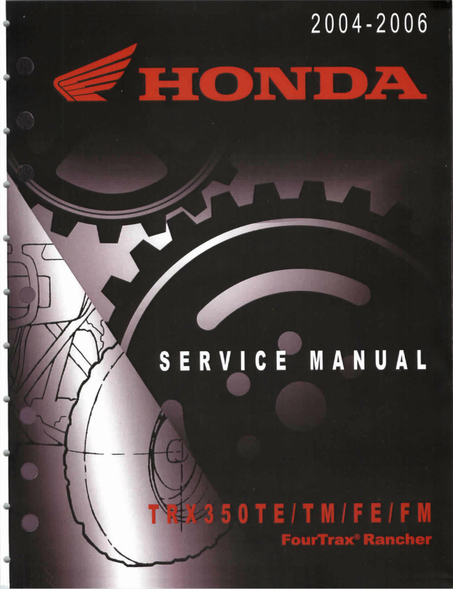 2006 HONDA RANCHER 350 SERVICE MANUAL PDF FREE DOWNLOAD visual data 2
