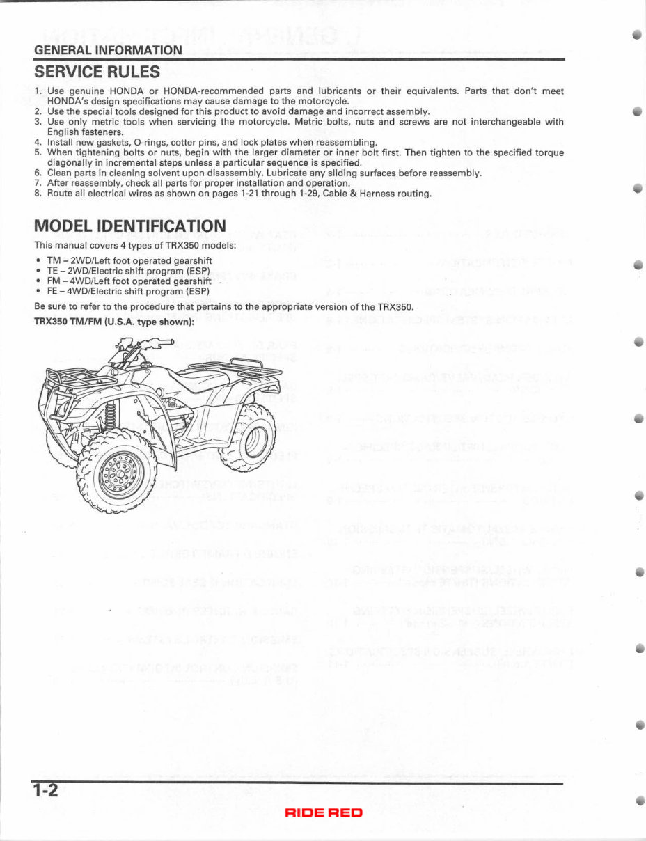 2003 HONDA RANCHER 350 SERVICE MANUAL PDF visual data 5