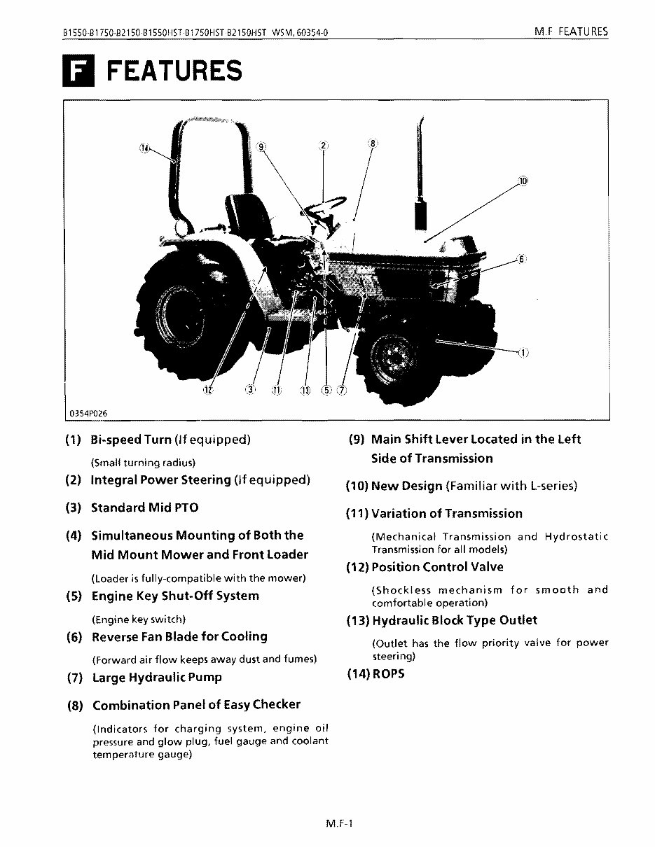 Kubota B2150 B2150HST Tractor Factory Service Repair Manual