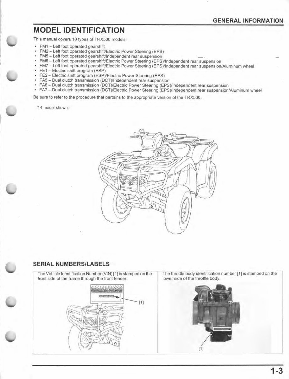 20142016 Honda Foreman 500 (TRX500) Service & Repair Manual