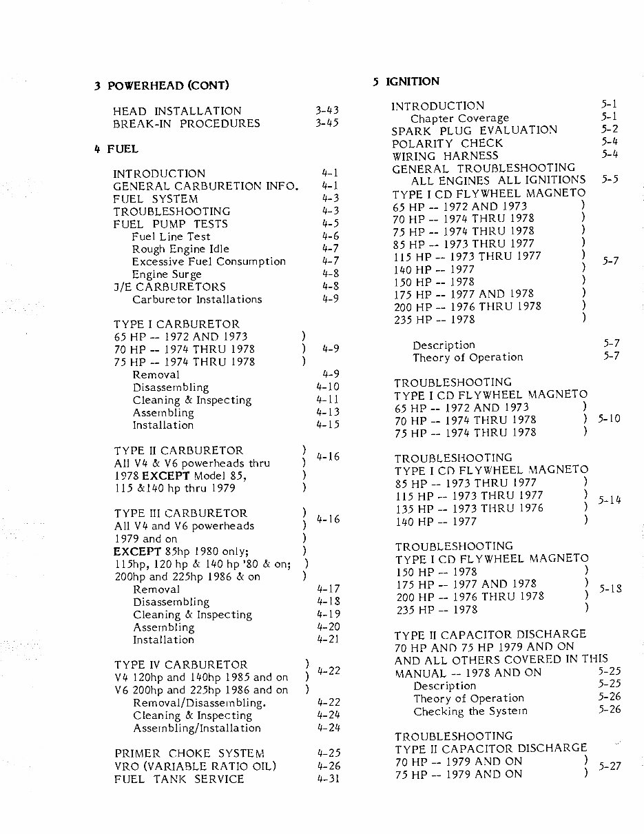 1981 Johnson Evinrude 70 HP Outboard Factory Service & Work Shop Manual