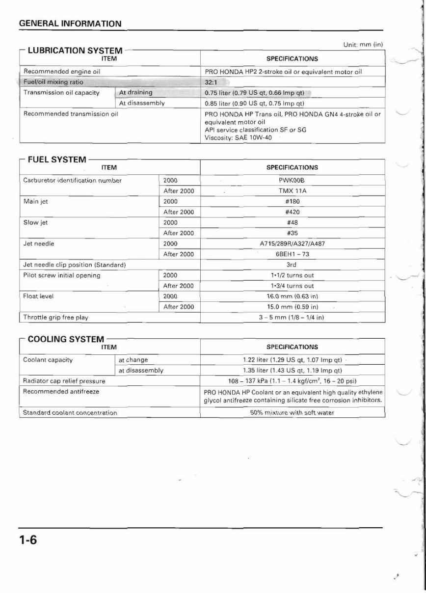 CR250R service manual repair 2000-2001 CR250