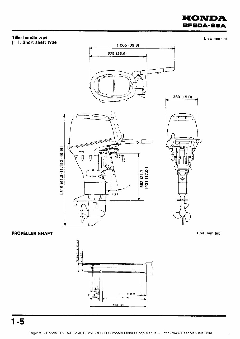 Honda Outboard BF25D BF30D* Factory Service / Repair/ Manual