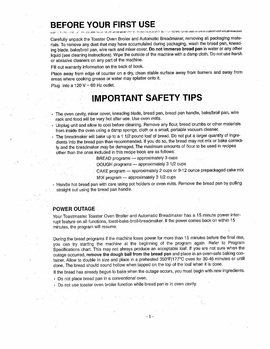 Toastmaster Toaster Oven Broiler Breadmaker Parts model 1139