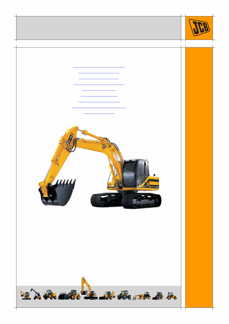 Jcb js130 excavator workshop service manual for repair