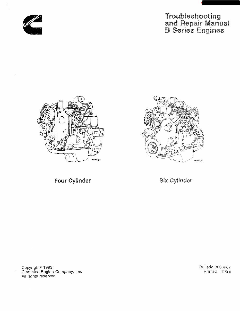 Cummins 6BT Engine Workshop Repair Service Manual