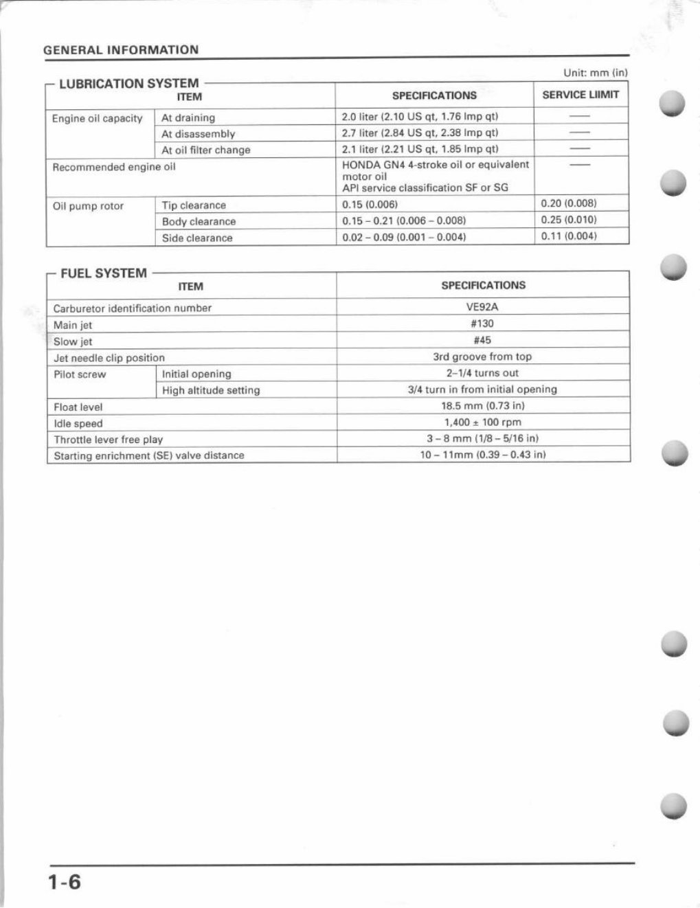 2003 HONDA 400EX SERVICE MANUAL PDF visual data 6