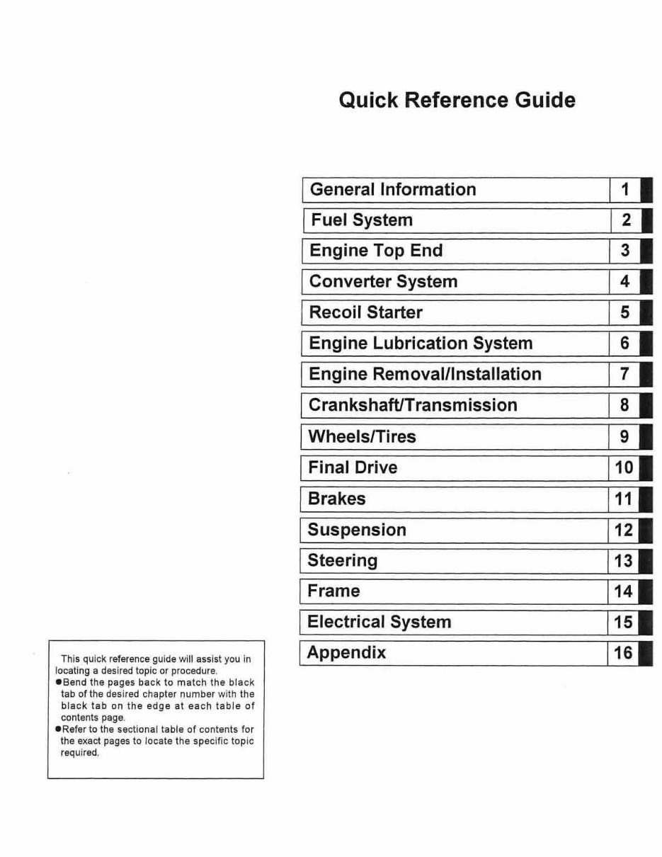 Kawasaki Prairie 300 service manual repair 1999-2002 KVF300