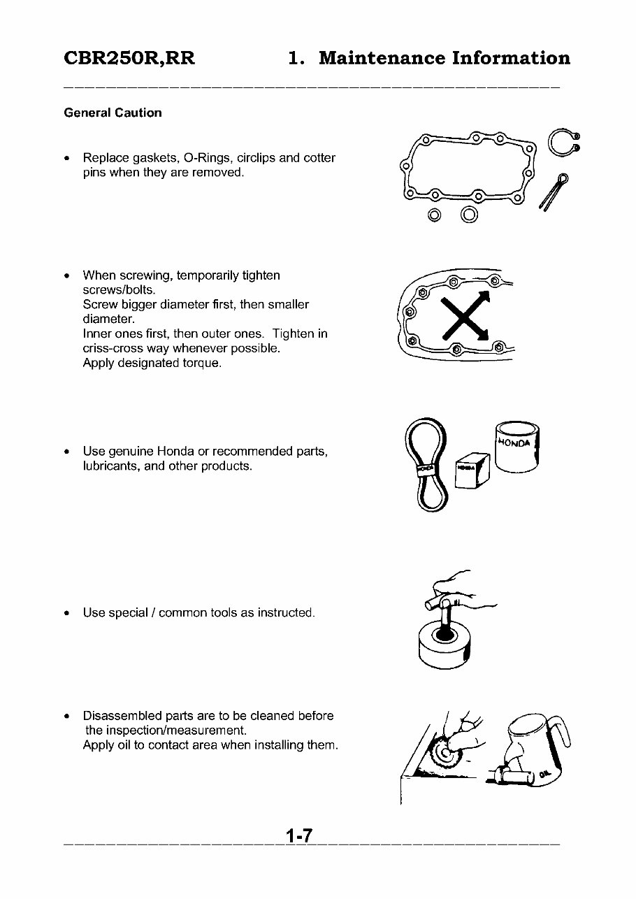 Cbr250r Cbr250rr 19861999 Service Repair Manual