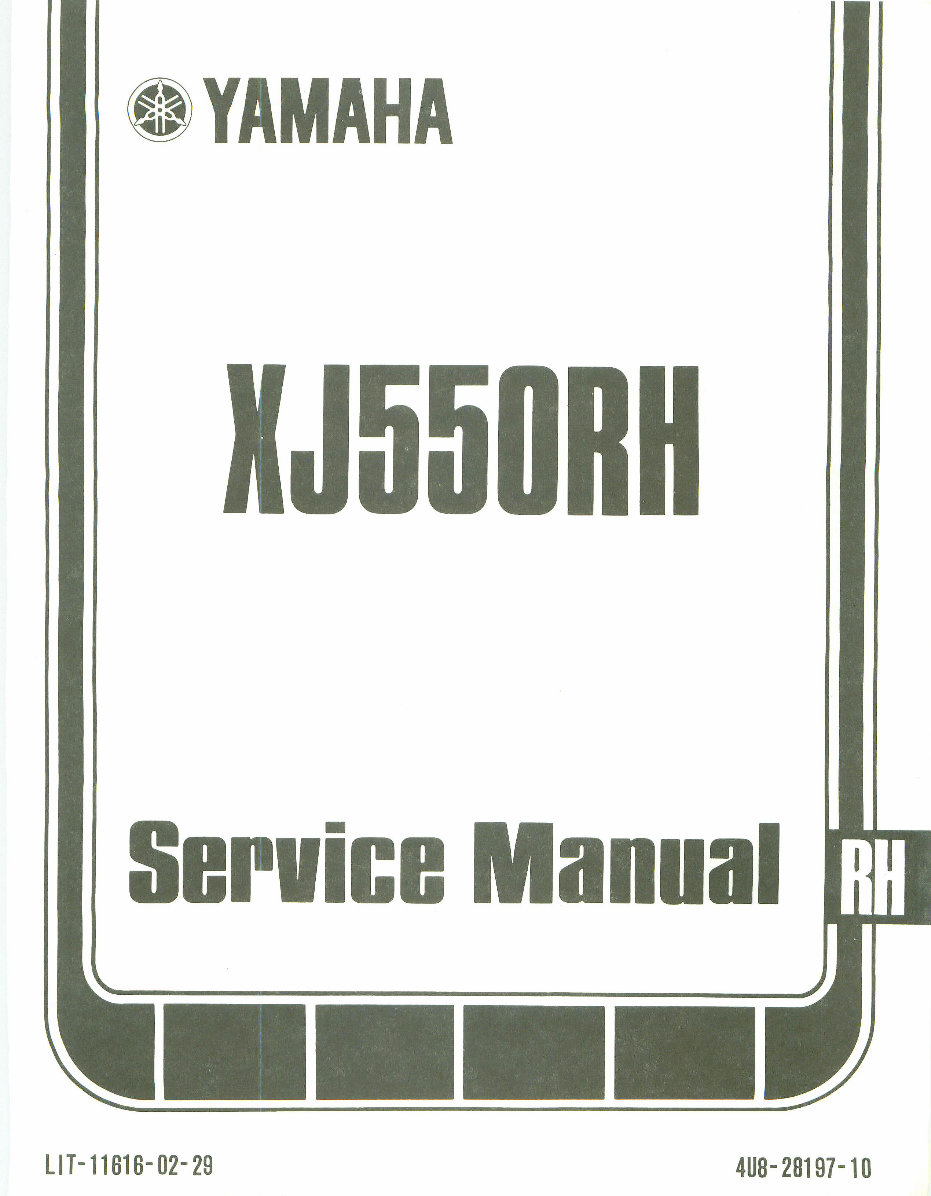 YAMAHA XJ550 Maxim / Seca Repair Service Manual