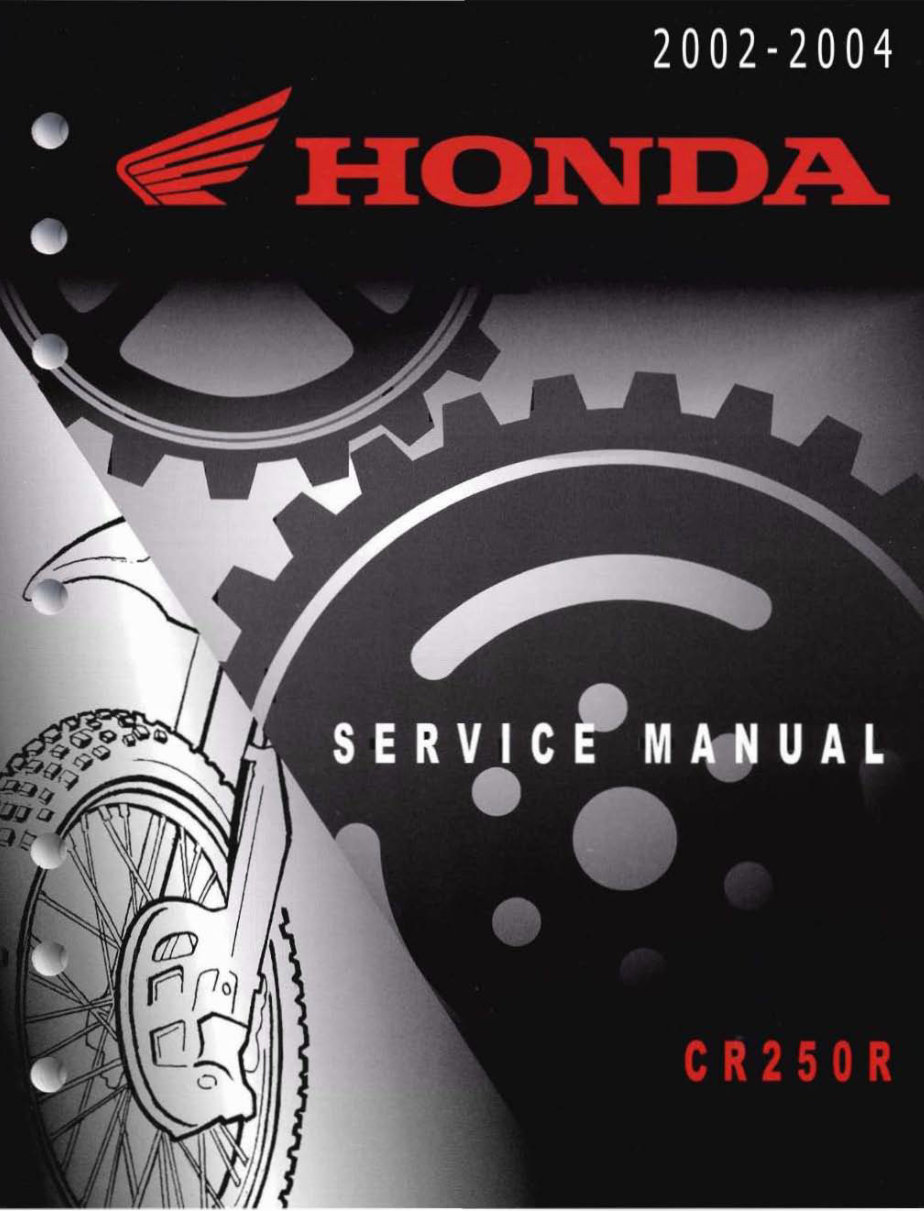 2002 Honda CR 250 R En ingles - Manual de taller en CD 