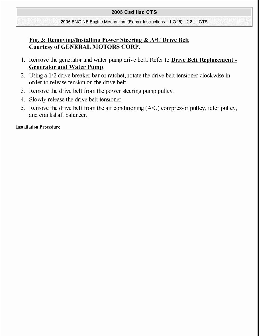 Cadillac CTS 20032007 Factory service repair manua
