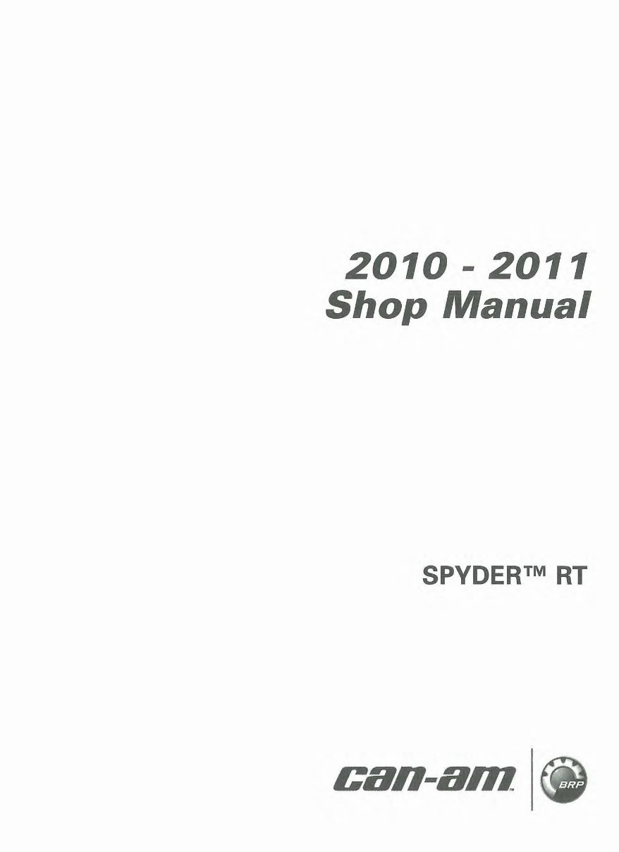 2012 Can-Am Spyder RT Series Repair & Maintenance Master Collection Manual 