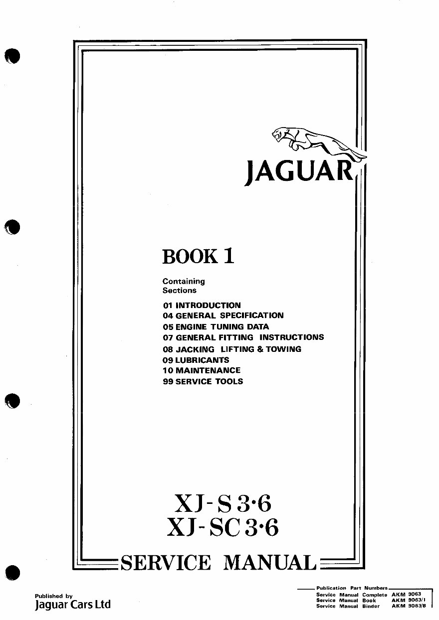 JAGUAR XJ-S 1982-1991 Workshop Repair Service Manual