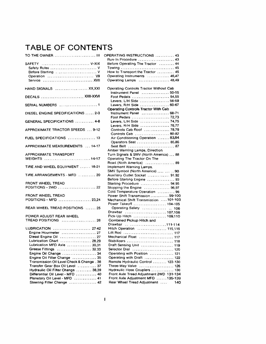 CASE IH DAVID BROWN 1394 Tractor Operators Manual