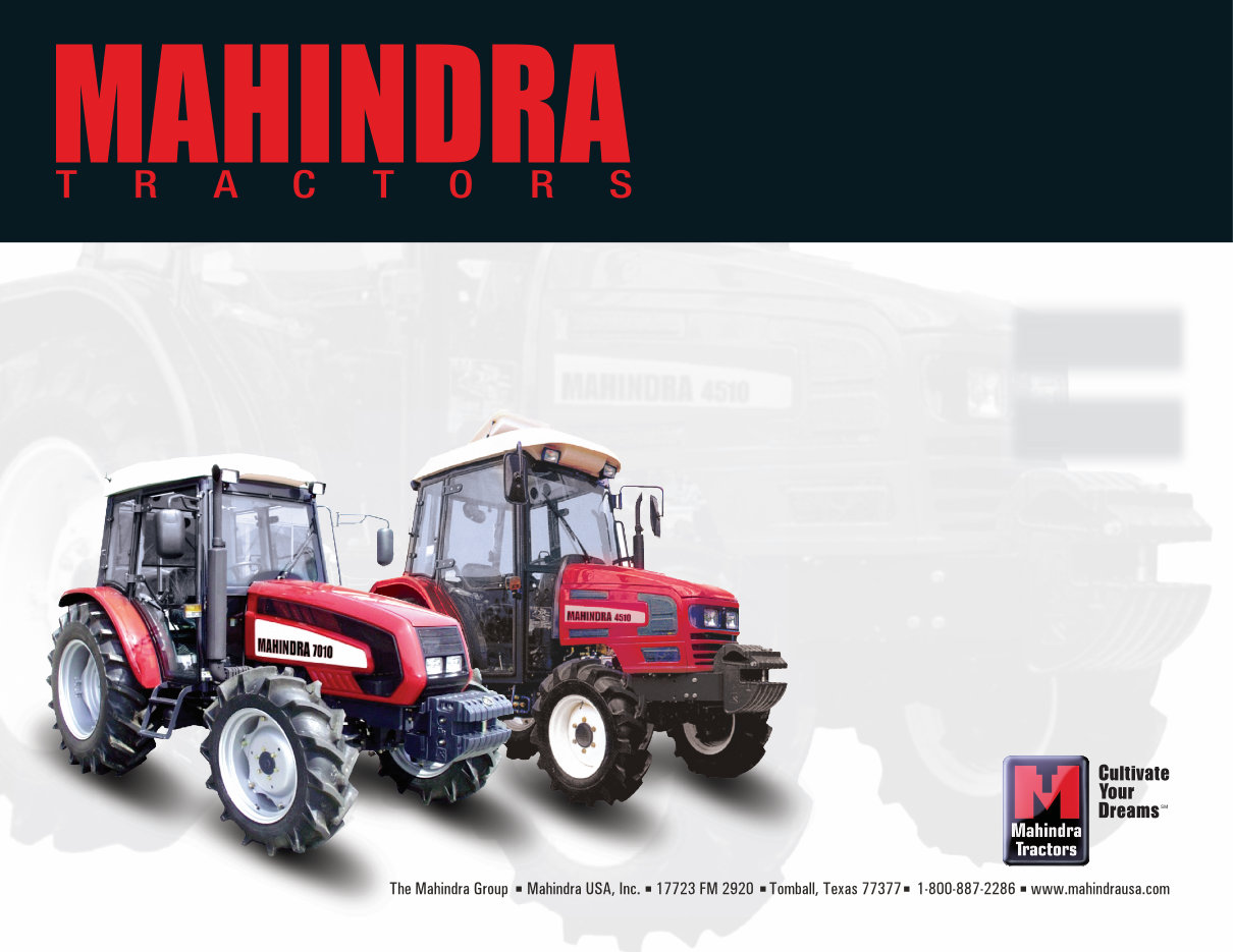 MAHINDRA Tractor 2810 2810HST Parts Repair Manual