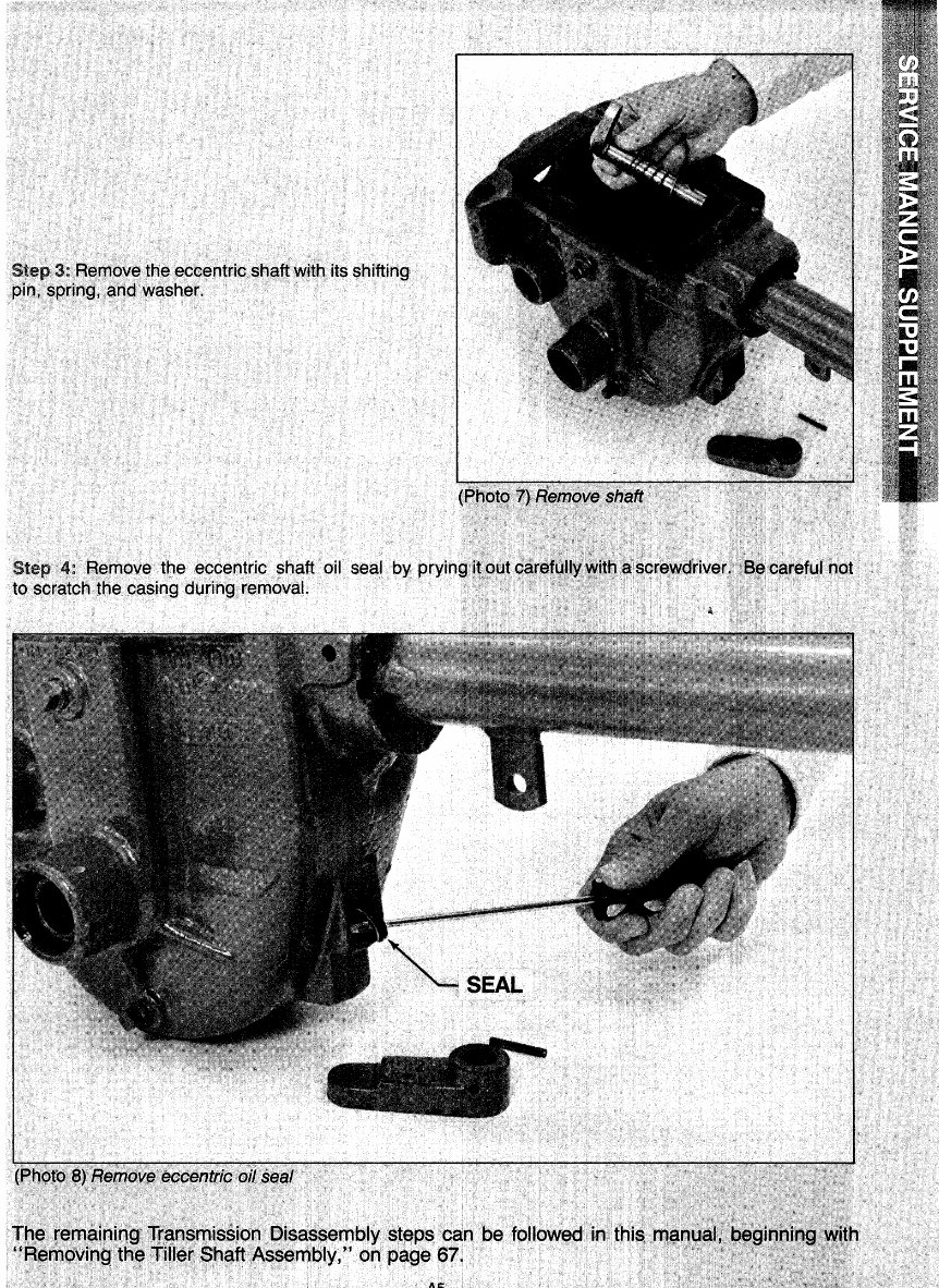 TroyBilt Roto Tiller Transmission Service & Repair Manual