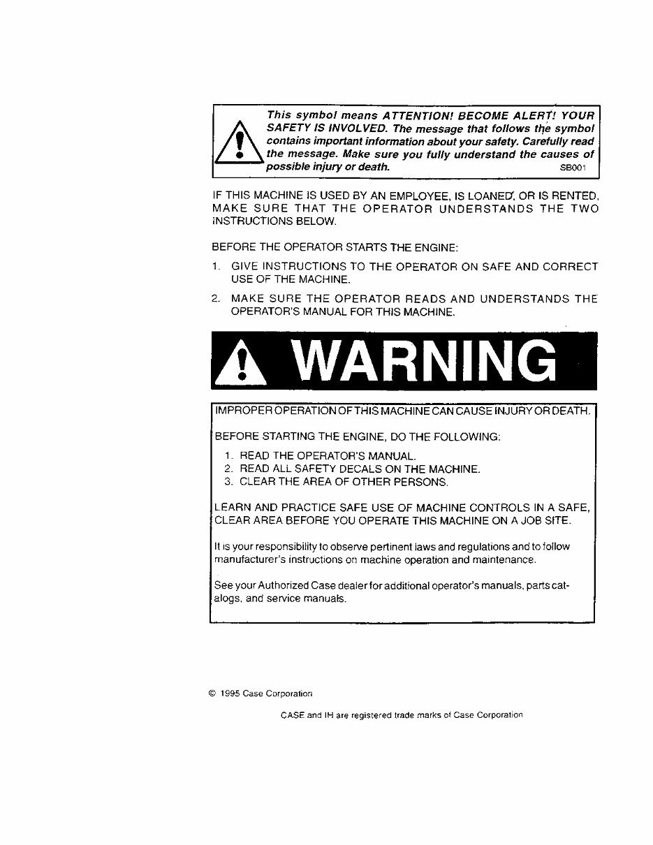 CASE 580CK BACKHOE Loader Operators Manual | Manuals Online