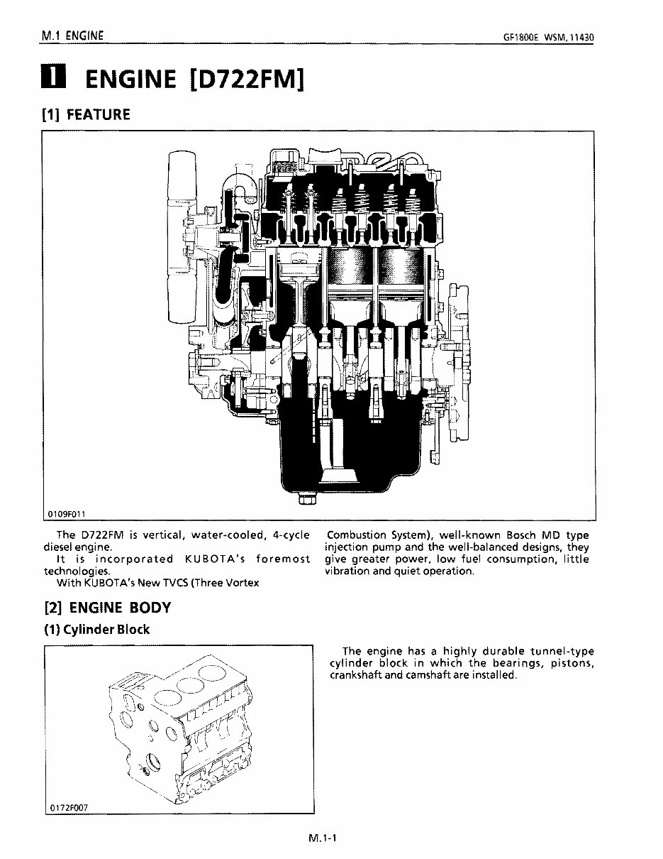 Kubota GF1800 Tractor Repair Service Manual