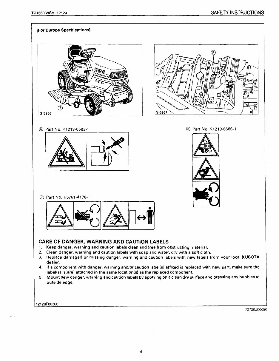 Kubota Tg1860 Tg1860g Tractor Full Service Repair Manual