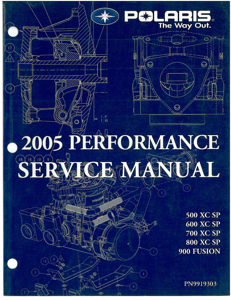 2005 POLARIS 500 INDY SUPERSPORT SNOWMOBILE Repair Manual