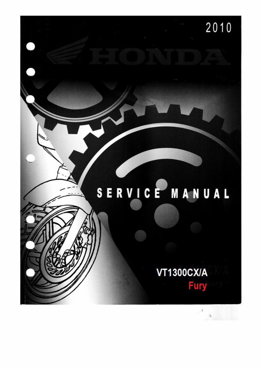 2010 Honda Fury (VT1300CX / VT1300CXA) Service & Repair Manual