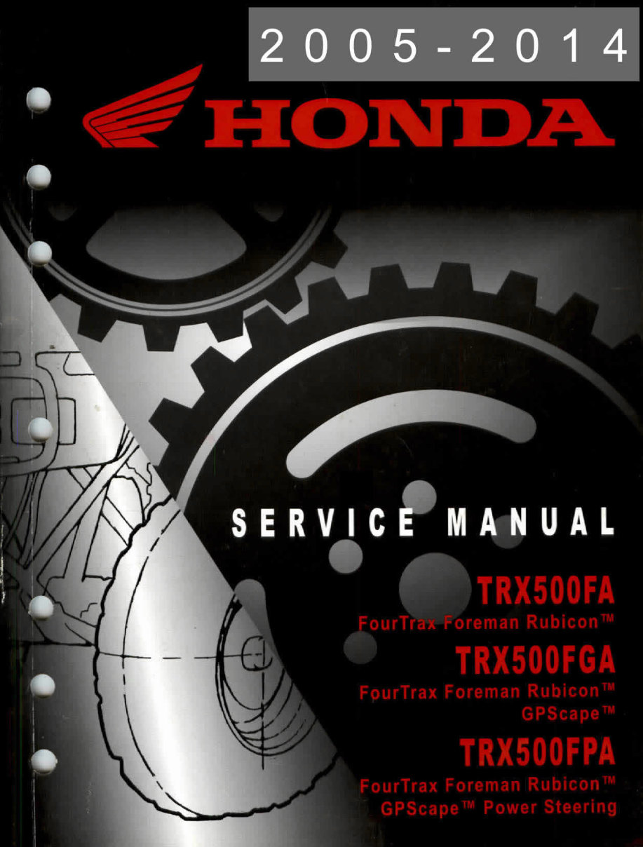 2007 HONDA RUBICON 500 SERVICE MANUAL PDF visual data 2