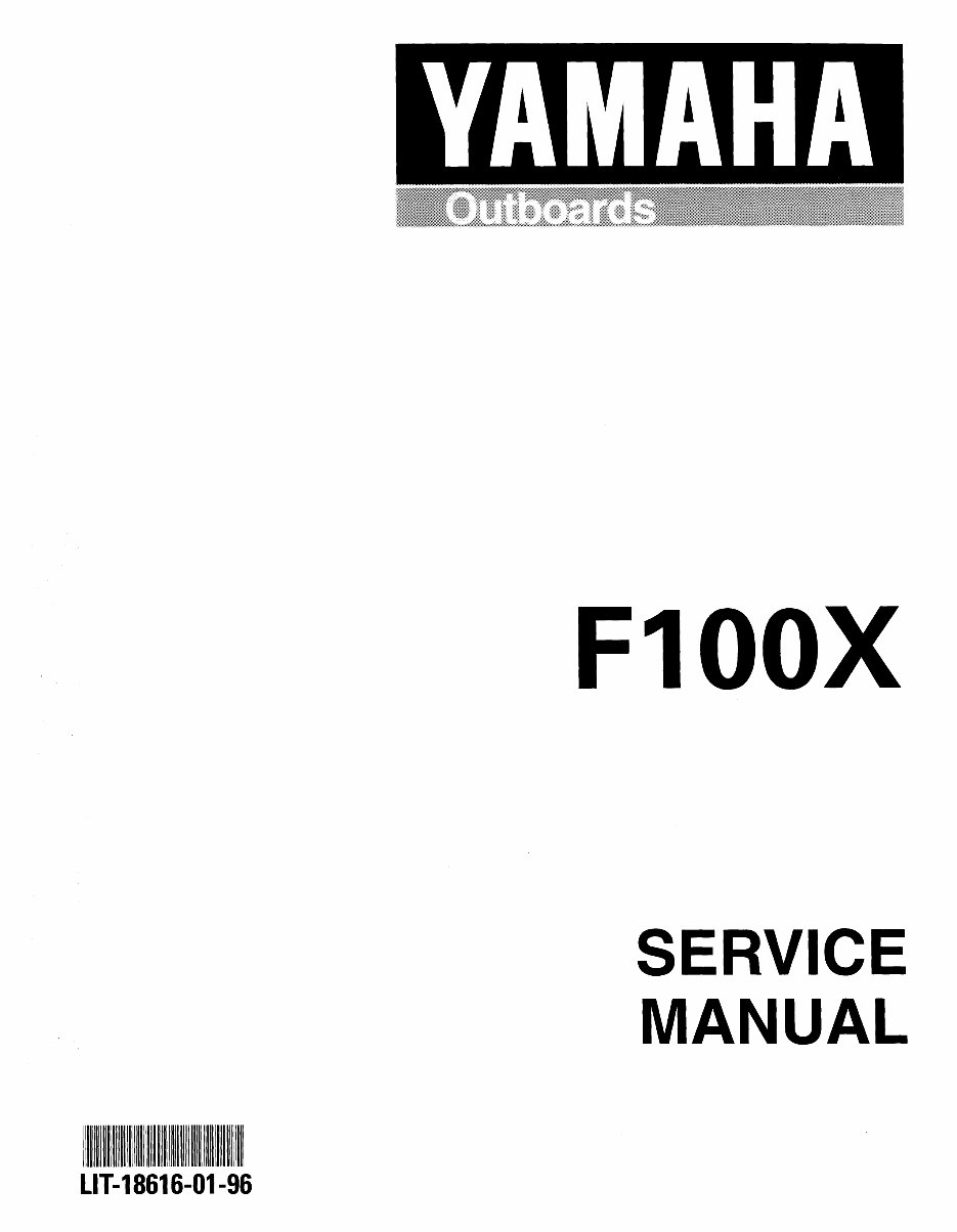 2001 Yamaha F100 HP outboard service repair manual