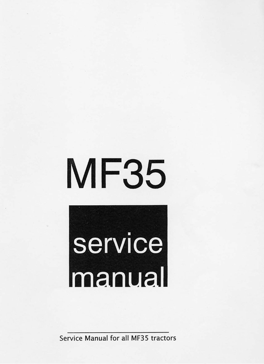 Massey Ferguson Fe 35 Fe35 Tractor Service Repair Manual 4146