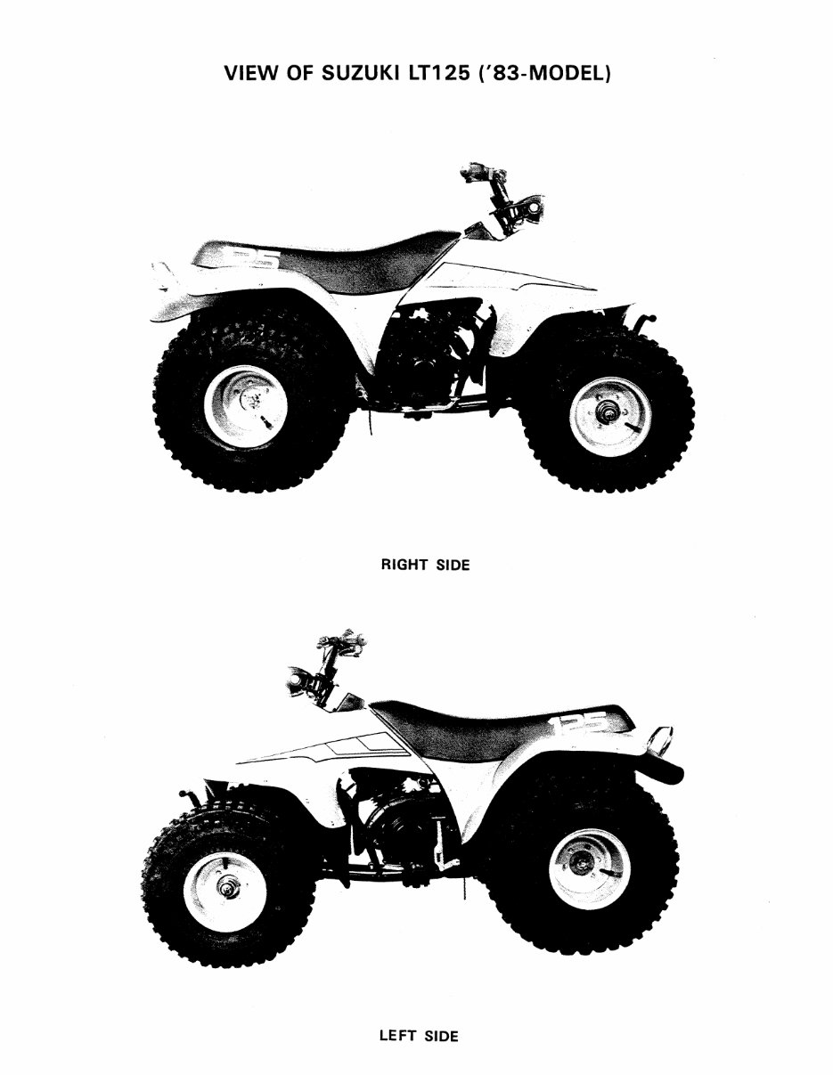 Suzuki LT125 service manual repair 1983-1987 LT 125