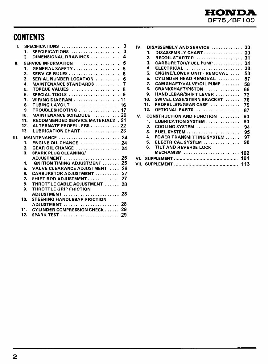 1994 HONDA BF8A 4-STROKE OUTBOARD Factory Service & Work Shop Manual