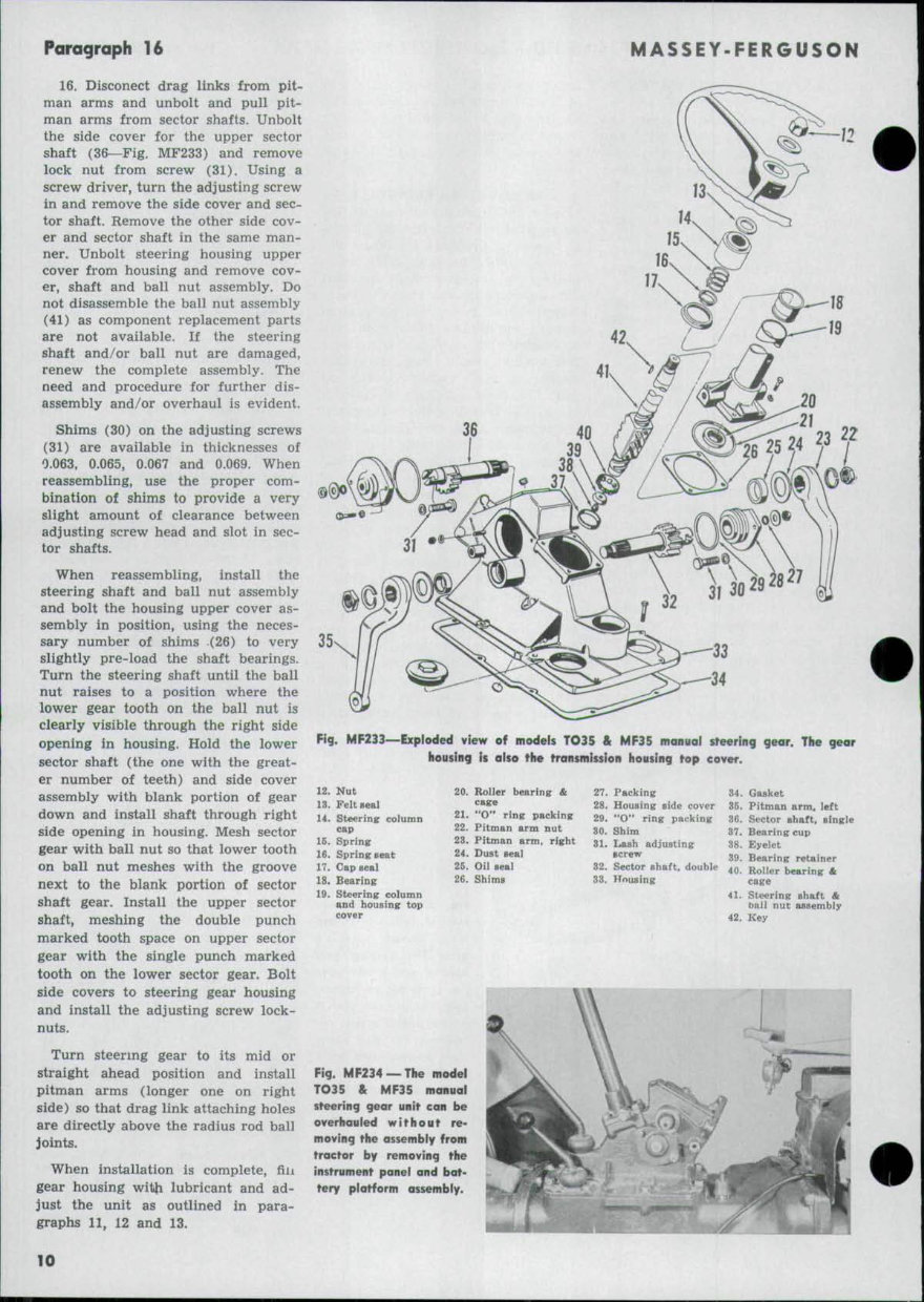 MASSEY FERGUSON MF-50 MF-202 MF-204 F-40 Repair Service MANU