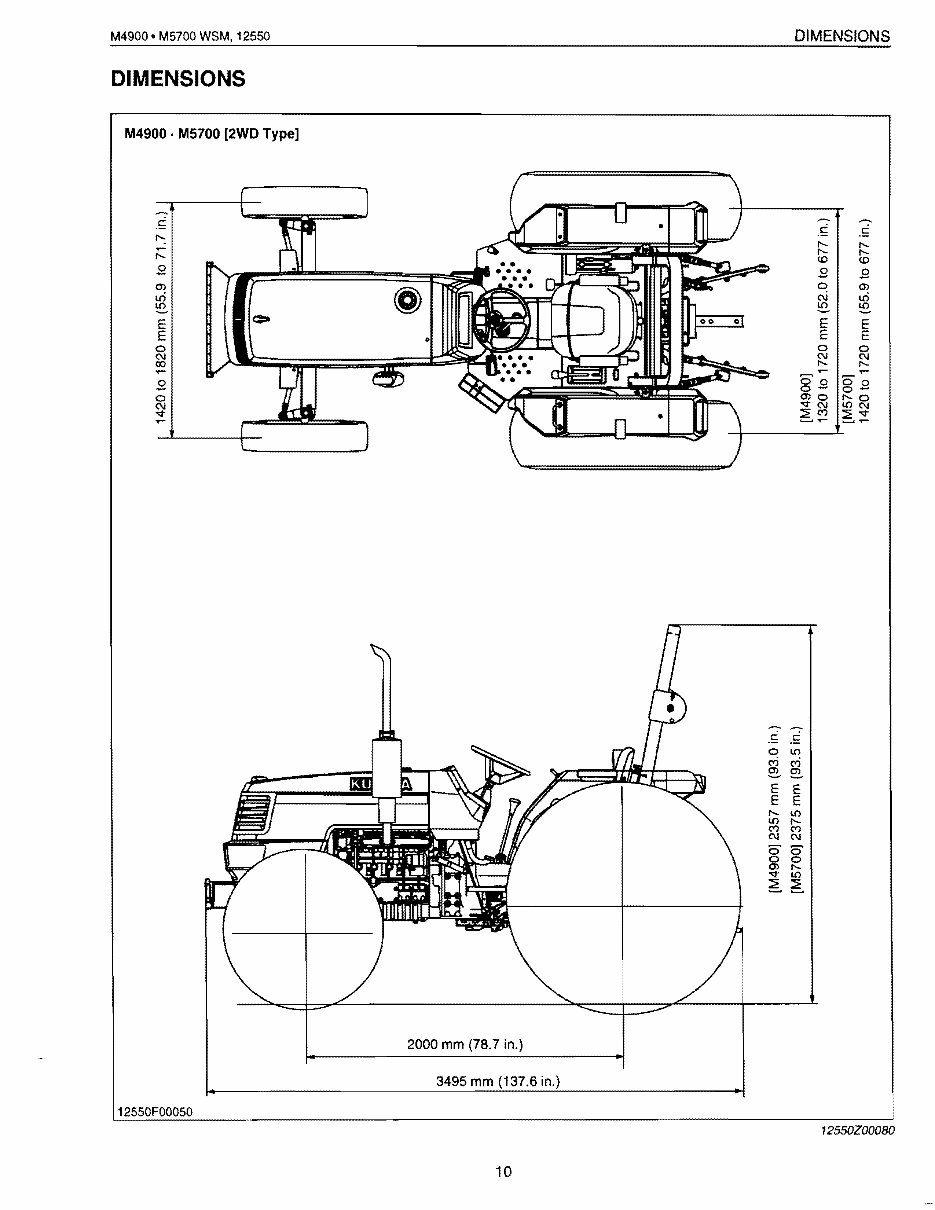 Kubota M4900 Tractor Service Repair Workshop Manual