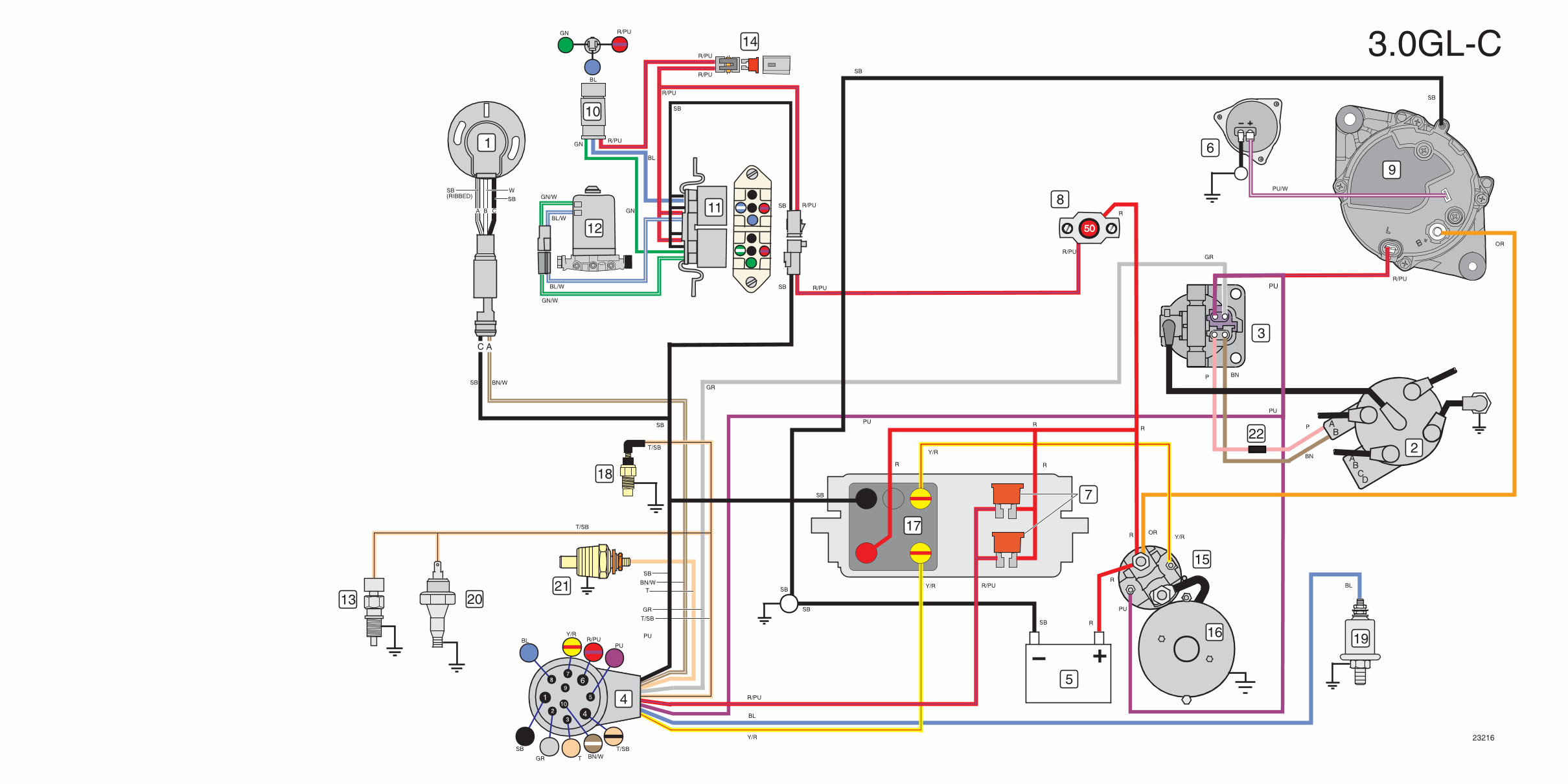 Volvo Penta wiring diagram 3.0 5.7