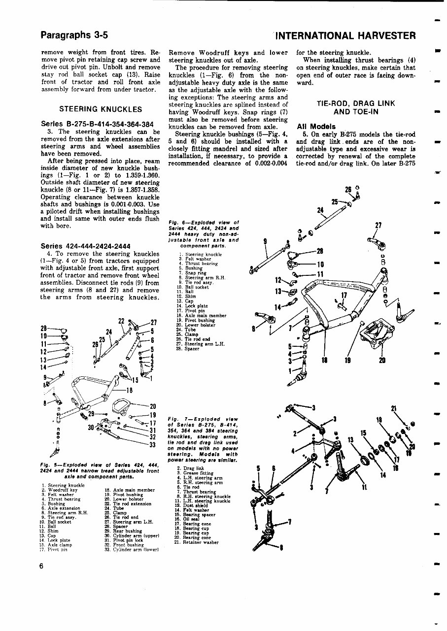 Ih International Harvester 424 Repair Service Manual