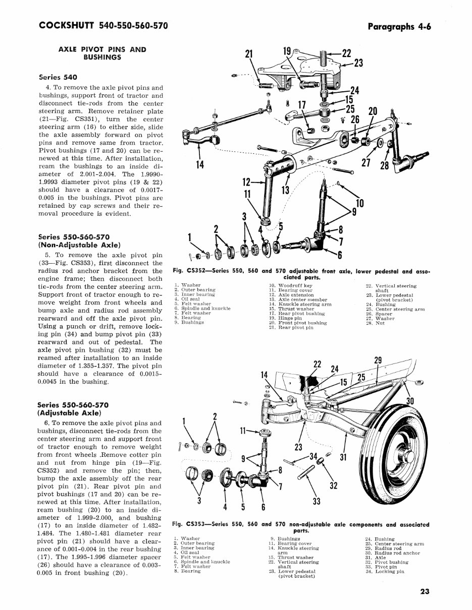 Cockshutt 540 Tractor Workshop Service Manual Repair