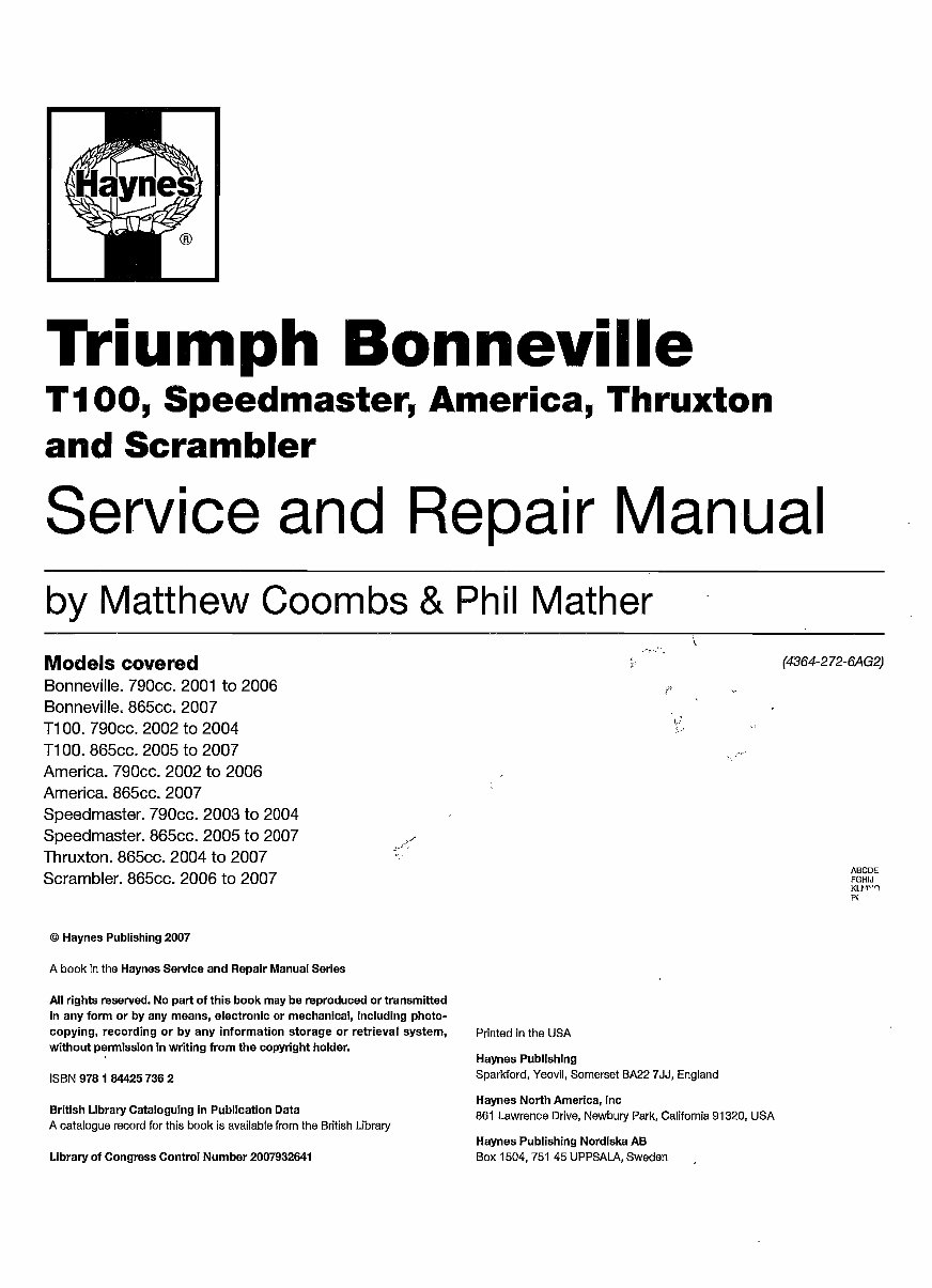 TRIUMPH BONNEVILLE T120 SERVICE MANUAL intelligence overview