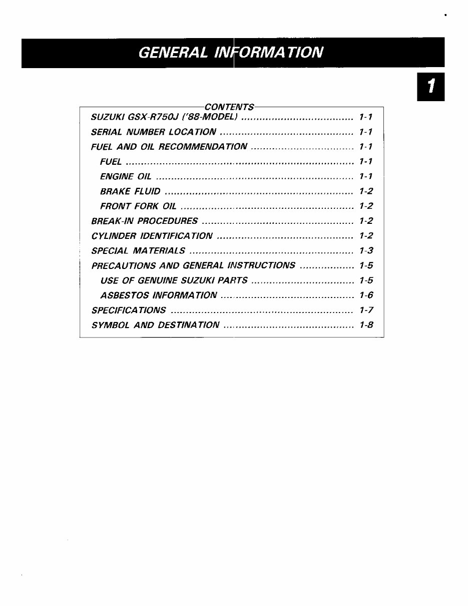 Suzuki GSX R 750 1990 Factory Service Repair Manual