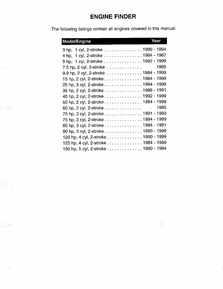 Force Outboard 120 hp 120hp 4 cyl 2-stroke 1990-1999 Service Repair Manual